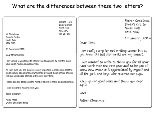 Writing A Letter To Father Christmas Powerpoint And Worksheets