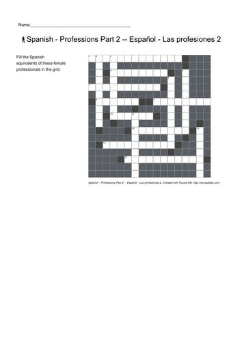 spanish-vocabulary-professions-sports-and-hobbies-crossword-puzzles