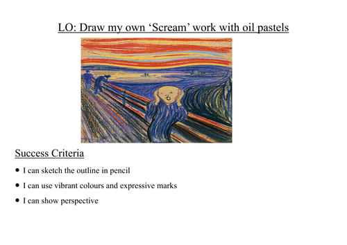 Scream Edvard Munch Oil Pastels by megaalex66 Teaching