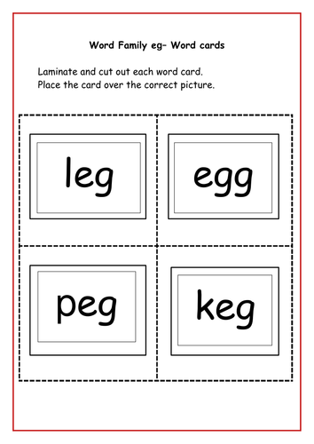 Phonics 1: 21 Onset/Rime Word Families (Rhyme)- PowerPoint ...