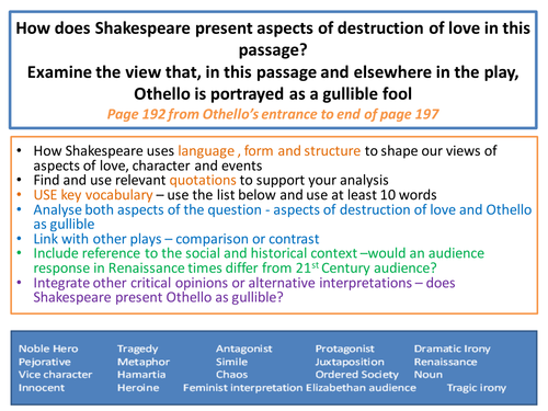 Destruction of Love: Othello as gullible 