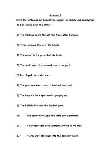 Full Grammar Lesson on Sentence Structure