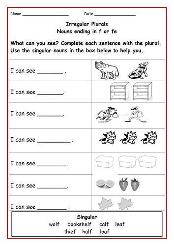 Spellings: Singular Nouns into Plurals and Vice Versa - Presentations ...