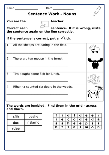 Spellings Singular Nouns Plurals and Vice Versa Presentations ...