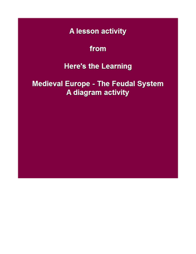 The feudal system - diagram activity