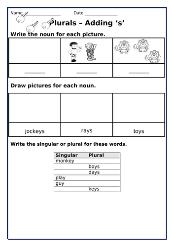 Write Singular Nouns into Plural Nouns Spellings and Vice Versa