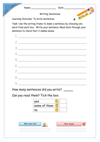 High Word 10 tes Writing words worksheet Sentence  Set  Frames Frequency  of Writing cvc