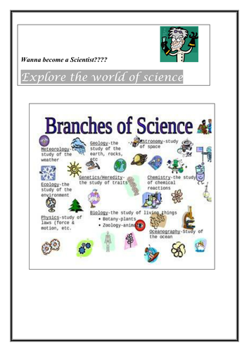 Printables Branches Of Science Worksheet science class room display branches of by scienceamb teaching resources tes