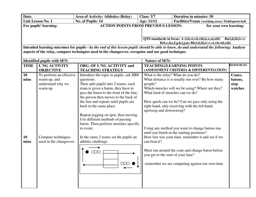 athletics assignment pdf