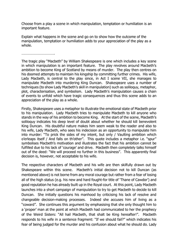 Macbeth script picture