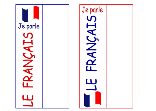 FRENCH - Bookmarks with vocabulary | Teaching Resources
