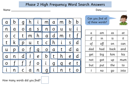 High Frequency Words
