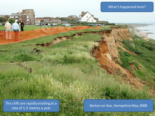 Causes and Effects of Cliff Collapse at Christchurch Bay | Teaching ...