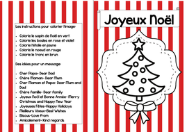 Write a french christmas card image