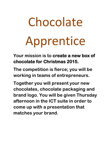 Chocolate Themed Enterprise Week