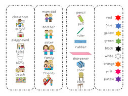 ELL / EAL / ESL Classroom Vocabulary - Words and Pictures - Bookmark ...