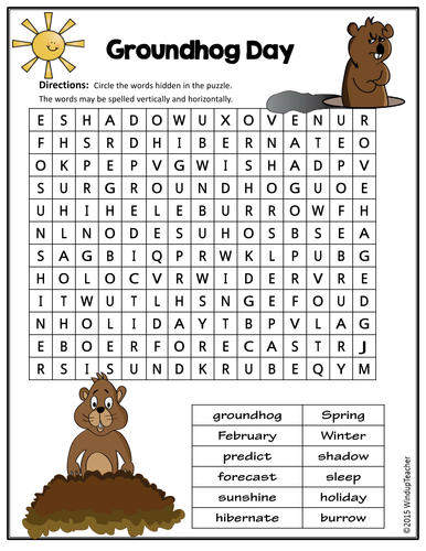 Free Printables Groundhog Day Printable Word Searches - vrogue.co