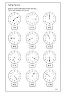 Maths KS1 Year 2 Time. Bundle of worksheets for telling the time and