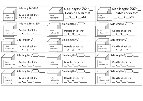 Square Roots and Cube Roots Visual Approch Whole Lesson by pmw1974 - UK