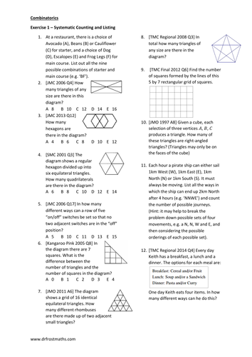 Using the Product Rule for Counting Resources | Tes