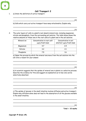 gcse biology worksheets teaching resources