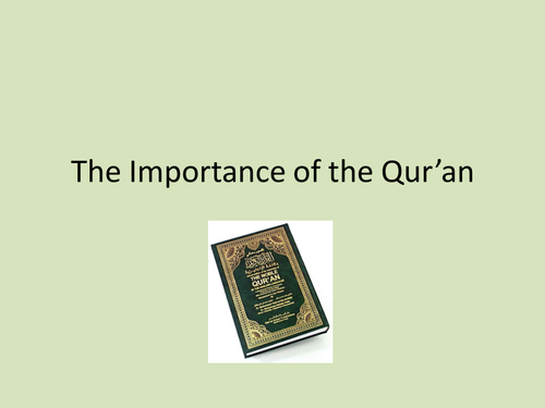 A Level Religious Studies - Concept of Allah and Origins of the Quran