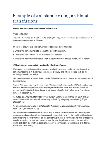 A Level Religious Studies - Compilation and Relevance of the Qur'an