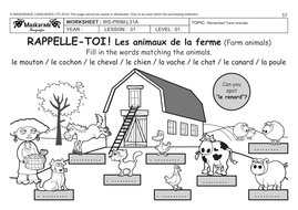 French Friends Activities Y3 Y4 Farm And Zoo Animals Les Animaux De La Ferme Sauvages
