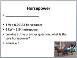 Power - Physics Lesson and Student Activity Package | Teaching Resources