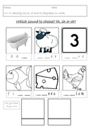 sh, ch and th worksheet | Teaching Resources