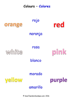 Colours in Spanish KS2 worksheets, activities and flashcards | Teaching