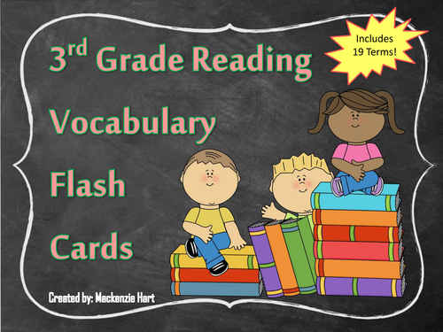 3rd Grade Reading Vocabulary Cards | Teaching Resources