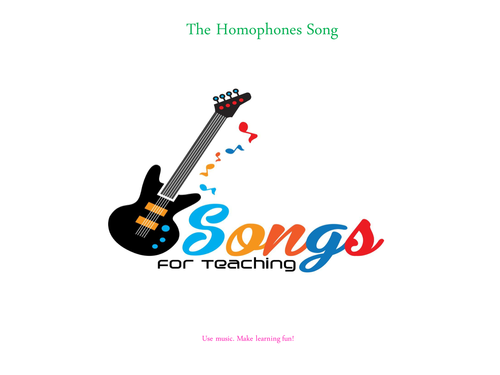 English - SPAG - The Homophones Song
