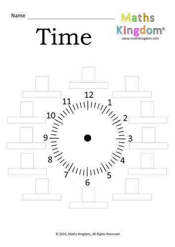 Time.. Blank clock... How to say...24hr | Teaching Resources