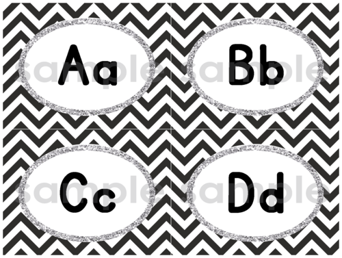 Chevron Word Wall Letters - FREE  Word wall letters, Word wall