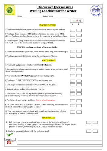 Discursive essay format picture