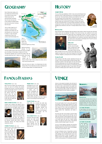 Italy (country study) | Teaching Resources