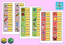 Phonics Phase 3 Picture Word Dominoes (Vowel Sounds) | Teaching Resources