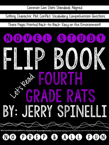Fourth Grade Rats Novel Study Flip Book | Teaching Resources