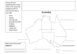Map of Australia to label | Teaching Resources