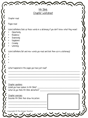 Reading Comprehension – Mr Stink by Charleei - Teaching Resources - TES
