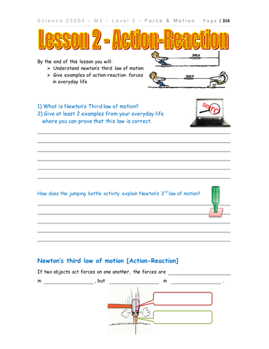 Newton's third law of motion - Action-Reaction (Physics) by Teacher