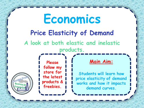 Price Elasticity of Demand (PED) - Microeconomics - Elastic & Inelastic ...