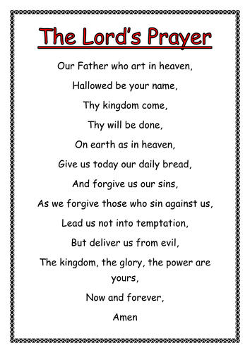 The Lord's Prayer | Teaching Resources