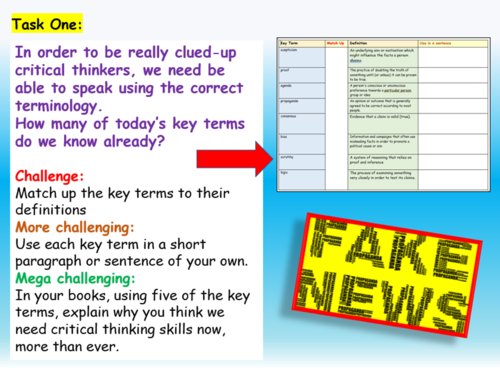 critical thinking and information fluency fake news in the classroom