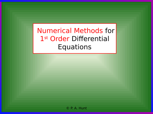 Numerical Methods for 1st Order Differential Equations (A-Level Further Maths)