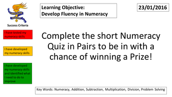 Numeracy Quiz - 