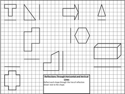 Reflection through vertical and horizontal lines | Teaching Resources