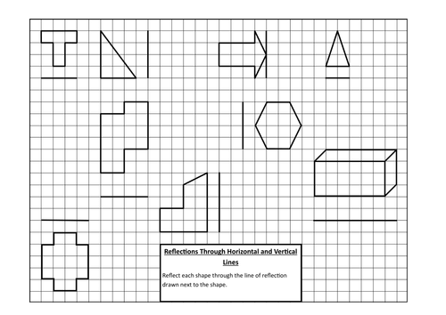 Reflection through vertical and horizontal lines