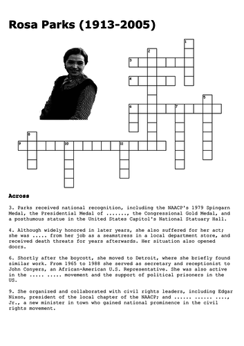 Rosa Parks Crossword